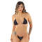 Комплект мікробікіні Dancewear Candy-02RS з кристалами та невидимими бретелями, чорний