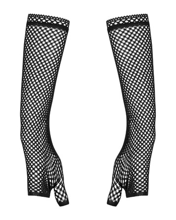 Сексуальні рукавички-мітенки до ліктя Obsessive Darkessia у сіточку, чорні, O/S
