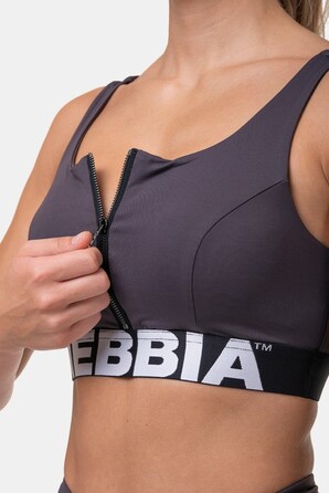 ТОП SMART ZIP FRONT SPORTS BRA MARRON 578