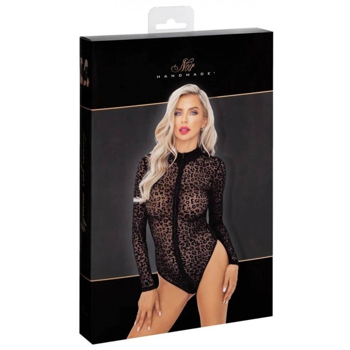Боди сексуальное с леопардовым принтом L F287 Noir Handmade