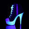 Туфли-лодочки Pleaser Delight-600SK-02, каблук 6 дюймов, высота 1 3/4 дюйма, молния сбоку, чёрно-белые