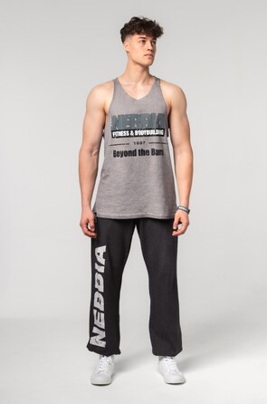 Майка Nebbia Washed-off Oversized Stringer MAX OUT Light Grey 359