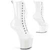Ботинки Craze-1040 *8 дюймов, без каблука, 3 дюйма, PF, шнуровка спереди, молния внутри, белые