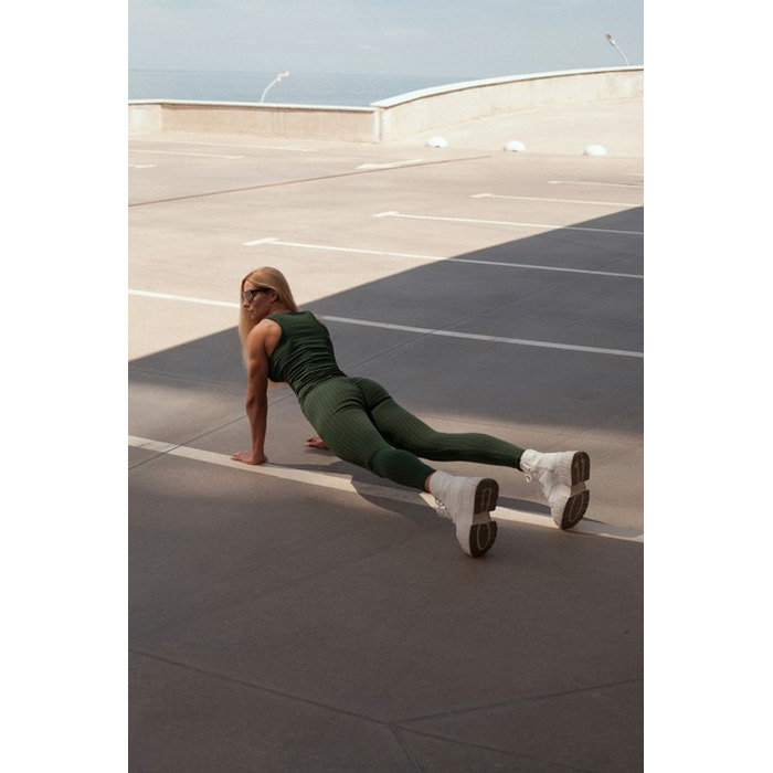 МАЙКА ORGANIC COTTON RIBBED TANK TOP DARK GREEN 414