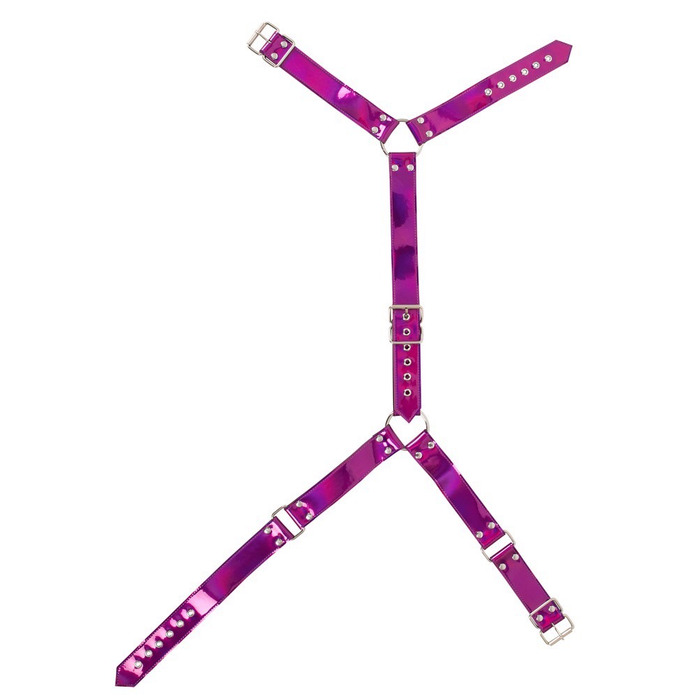 Портупея сексуальная на шею и талию One Size Bad Kitty, фуксия