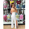 КОМБІНЕЗОН OVERALL White And Silver Leg Cuts 21359