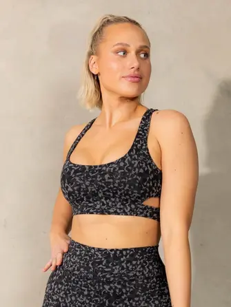 Топ Ryderwear Empower Sports Bra - Black Leopard