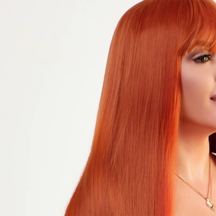 Перука з чубчиком довгий прямий Fetish Hair рудий, 60 см