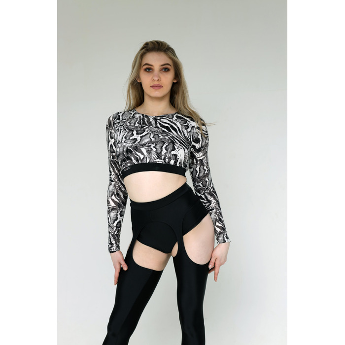 Animal Prints – Рашгард З Довгим Рукавом Для Pole Dance, Heels та Сценічних Виступів - зебра