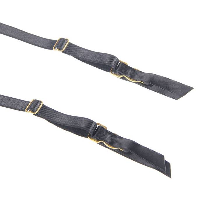 Сексуальные прозрачные кружевные трусики Star Night с поясом для чулок, черный