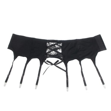 Чоловічий мереживний пояс з підв'язками Star Night чорний, XL