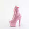 Ботинки Pleaser Adore-1020GP, каблук 7 дюймов, 2 3/4 дюйма, шнуровка спереди, боковая молния, нежно-розовый