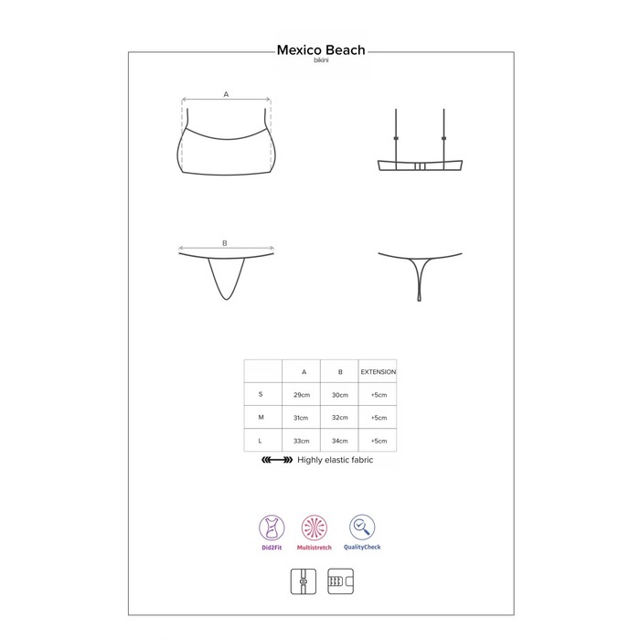 Купальник бикини Obsessive Mexico Beach неоново-розовый, S