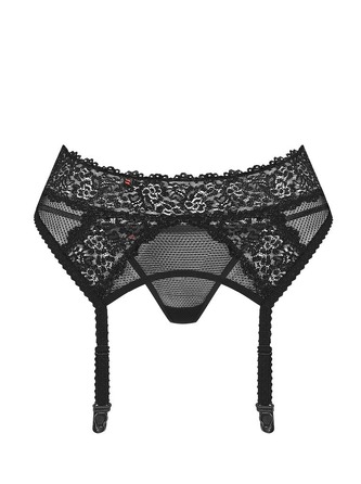 Пояс со стрингами Obsessive 852-GAR-1 черный, S/M