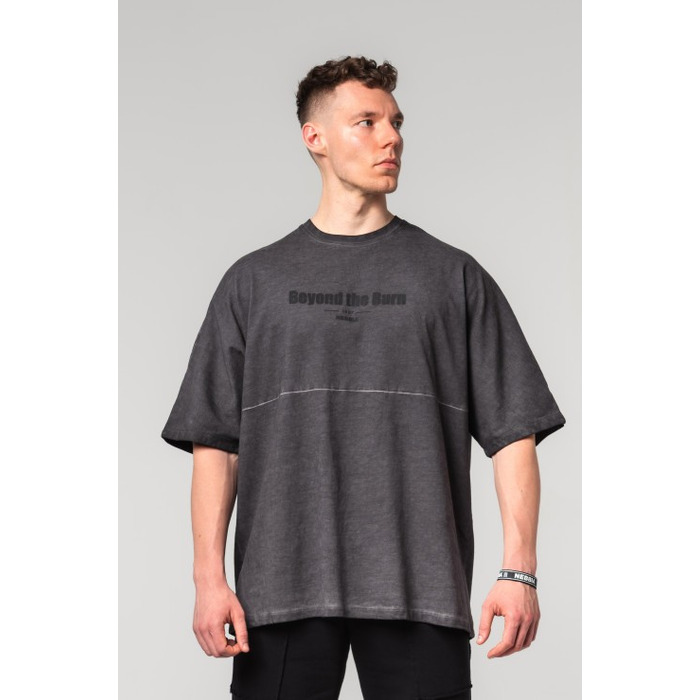 Футболка Nebbia Washed-off Oversized Heavyweight Cotton T-shirt NO SHORTCUTS Black 369