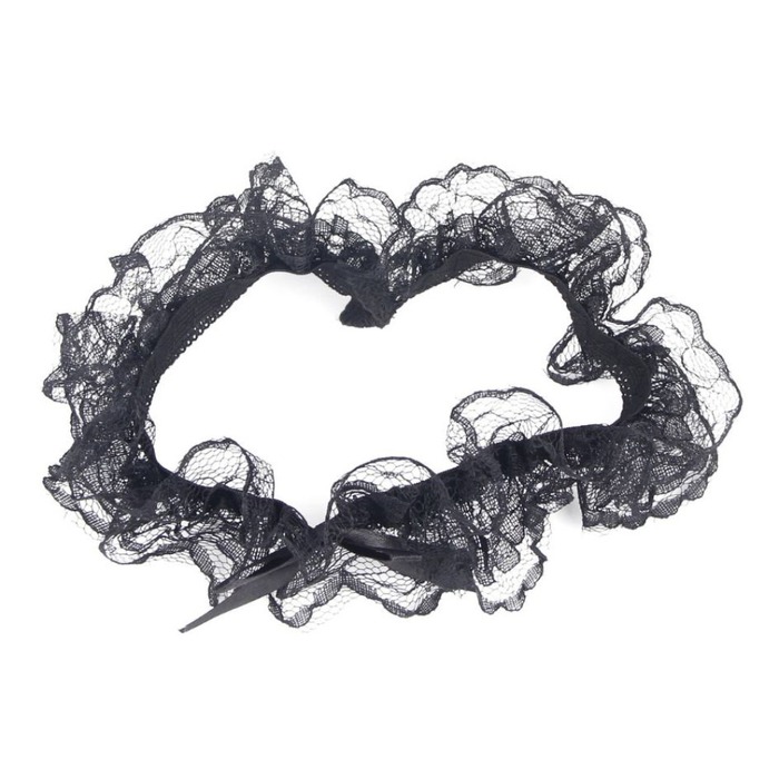 Пара сексуальних чорних мереживних підв'язок для ніг Star Night з бантиками (без коробки)
