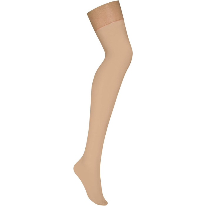 Панчохи тілесні з щільними гумками Obsessive S800 тілесні, L/XL