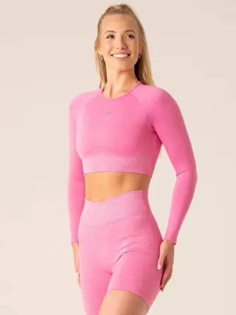 Топ Ryderwear Focus Seamless Long Sleeve Top - Hot Pink Marl