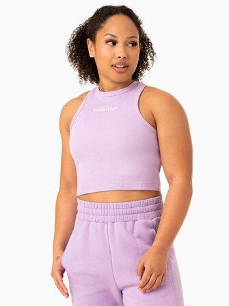 Майка Sideline Rib Crop Tank - Lilac
