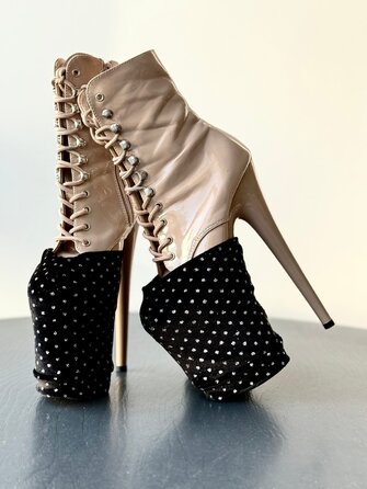 Захисти для Взуття Velvet Shine для Pole Dance Heels Блиск Захист та Сценічний Ефект - чорний у лінії