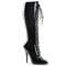 Чоботи Pleaser на шнурівці Boots Seduce-2020, 5 дюймів, з блискавкою збоку, чорні