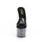 Шльопанці Pleaser Adore-701CG *7 дюймів на підборах, 2 3/4 дюйма з блискітками, прозорі/чорні