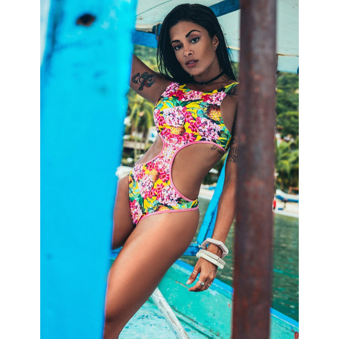 Купальник суцільний SUPERHOT BDY1656 з принтом, швидковисихаючий