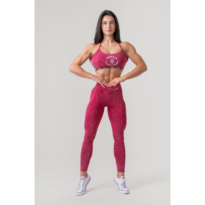 Топ Nebbia Washed Open Back Sports Bra LEGACY Red 779