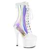 Ботинки Adore-1047, каблук 7 дюймов, 2 3/4 дюйма, шнуровка спереди, молния сзади, белые Ботинки Adore-1047, каблук 7 дюймов, 2 3/4 дюйма, шнуровка спереди, молния сзади, белые