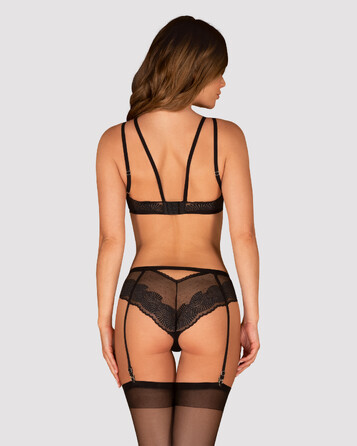 Сексуальный комплект Obsessive Allastia set Black L/XL