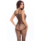 Комбінезон у велику сітку Rene Rofe Neo Geo Crotchless Bodystocking чорний, One Size