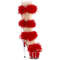 Босоніжки Pleaser Adore-728F *7 дюймів на підборах, 2 3/4 дюйма з хутра марабу PF, блискавка ззаду, прозорі/червоні