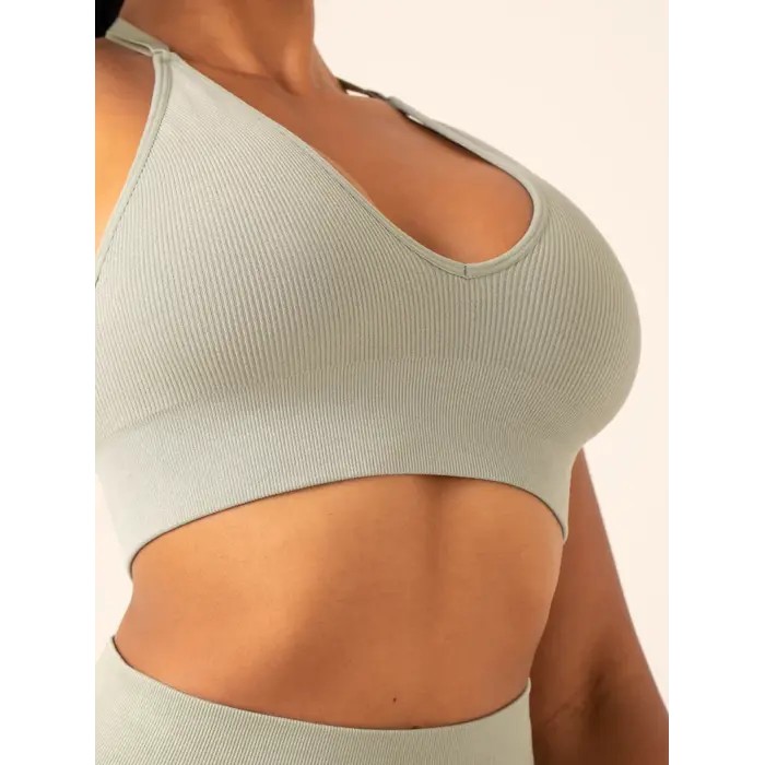 Топ Ryderwear Lift Rib Seamless Halter Sports Bra - Sage
