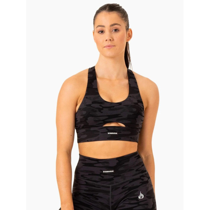 Топ Base Racer Back Sports Bra - Black Camo