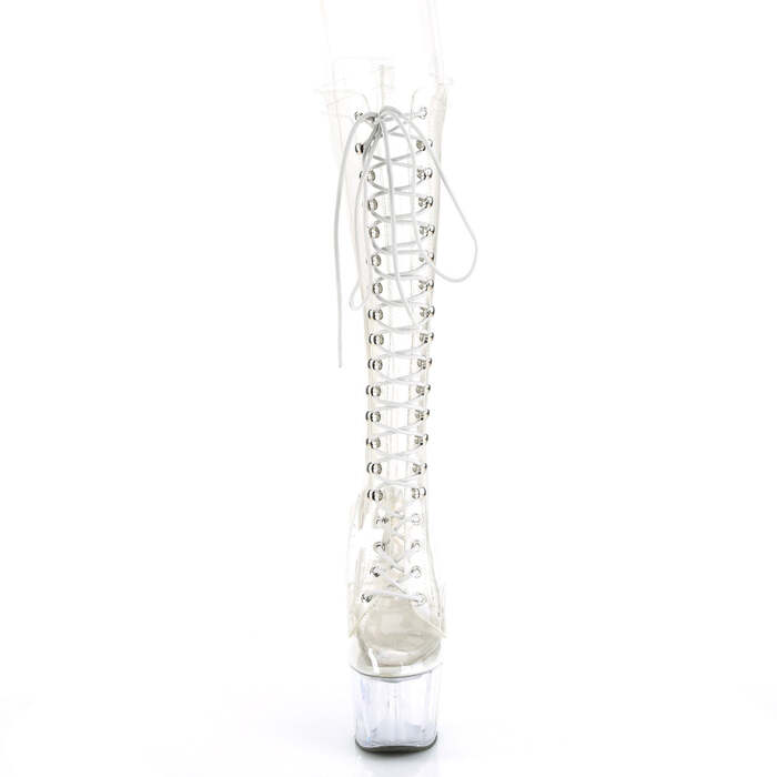 Boots Adore-2020C *Каблук 7 дюймов, 2 3/4 дюйма, PF шнуровка, прозрачный