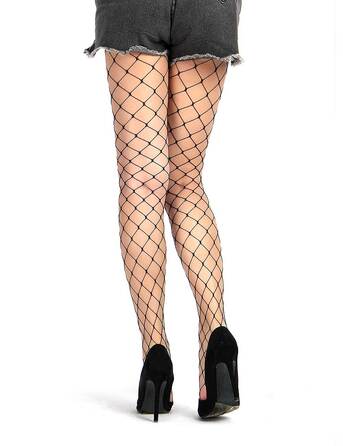 Колготки в крупную сетку Star Night Pantyhose черный, XS-M