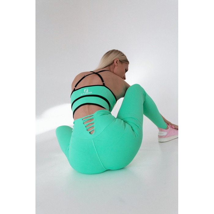 Топ Fitzona GREEN TOP WITH BLACK DETAIL AND SHOULDER STRAPS