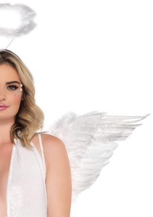 Комплект аксесуарів ангела Leg Avenue, OS, білий