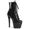 Чоботи Pleaser Stardust-1020-7 на підборах 7 дюймів, 2 3/4 дюйма, зі шнурівкою RS Diesel, чорні