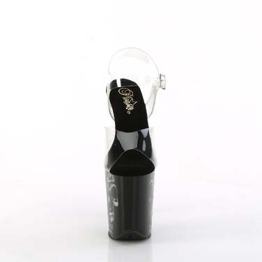 Босоножки Flamingo-808NLSK *Каблук 8 дюймов, ремешок на щиколотке 4 дюйма со светодиодной подсветкой PF, прозрачный/разноцветный