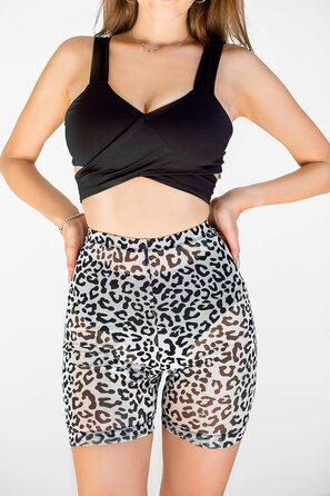 Veloleggi из сеточки (белый лео) для полденса