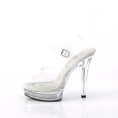 Босоножки Majesty-508, каблук 5 дюймов, ремешок на щиколотке 7/8 дюйма, прозрачные