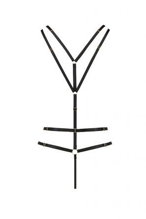 Боди открытое Passion MEGGY черное, S/M