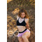 Комплект для pole dance ArtGO Sport Tuberose & Skirt з сіткою та шортами