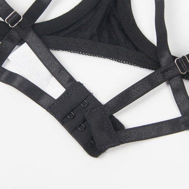 Комплект белья с лифом-бантом Star Night, черный, XS-S