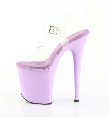 Босоніжки Flamingo-808 на підборах 8 дюймів, босоніжки з ремінцем на щиколотці 4 дюйми, колір лаванди