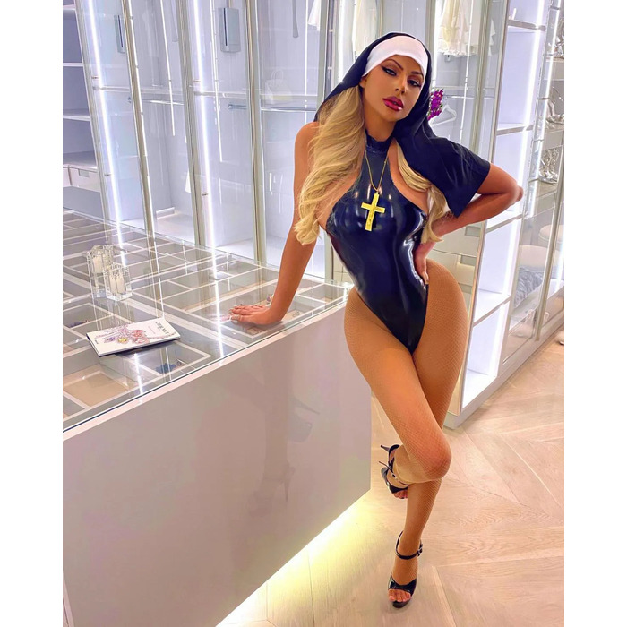 Головной убор сексуальной монахини Leg Avenue черный O\S