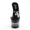Шльопанці Pleaser Adore-701LN *7 дюймів на підборах, 2 3/4 дюйма з прозорим низом, прозорі/чорні