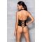 Боді з халтером та геометричним візерунком NANCY BODY black S/M - Passion