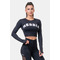 ТОП Nebbia LONG SLEEVE THUMBHOLE SPORTY CROP TOP BLACK 585